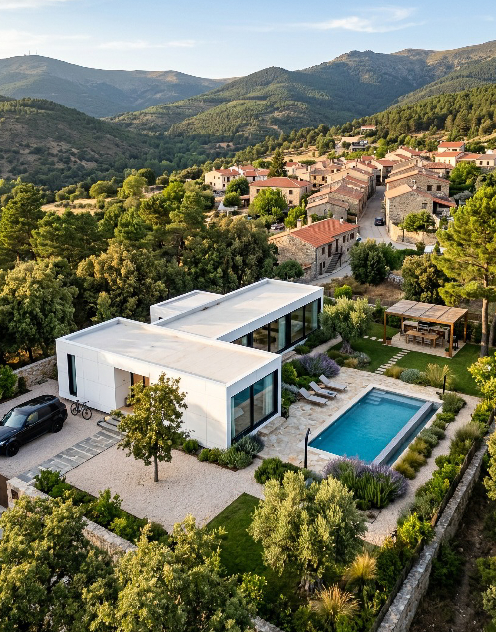 Exterior de una vivienda de dos plantas